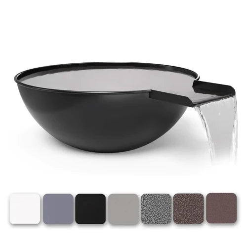 The Outdoor Plus Round Sedona Water Bowl - Powder Coated Metal