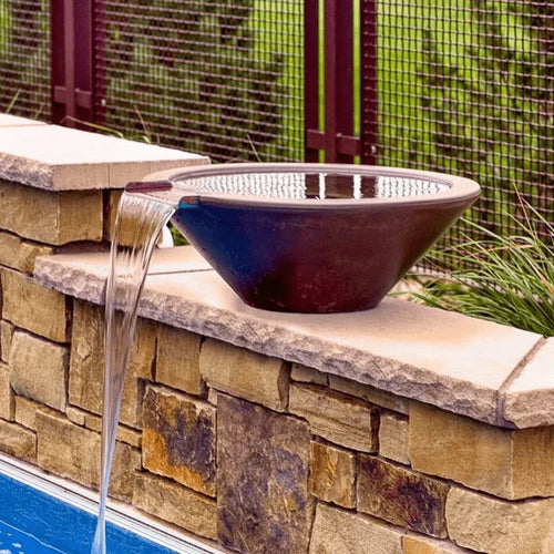 The Outdoor Plus Round Cazo Water Bowl - GFRC Concrete