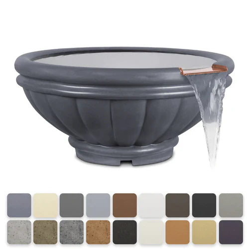 The Outdoor Plus Round Roma Water Bowl - GFRC Concrete