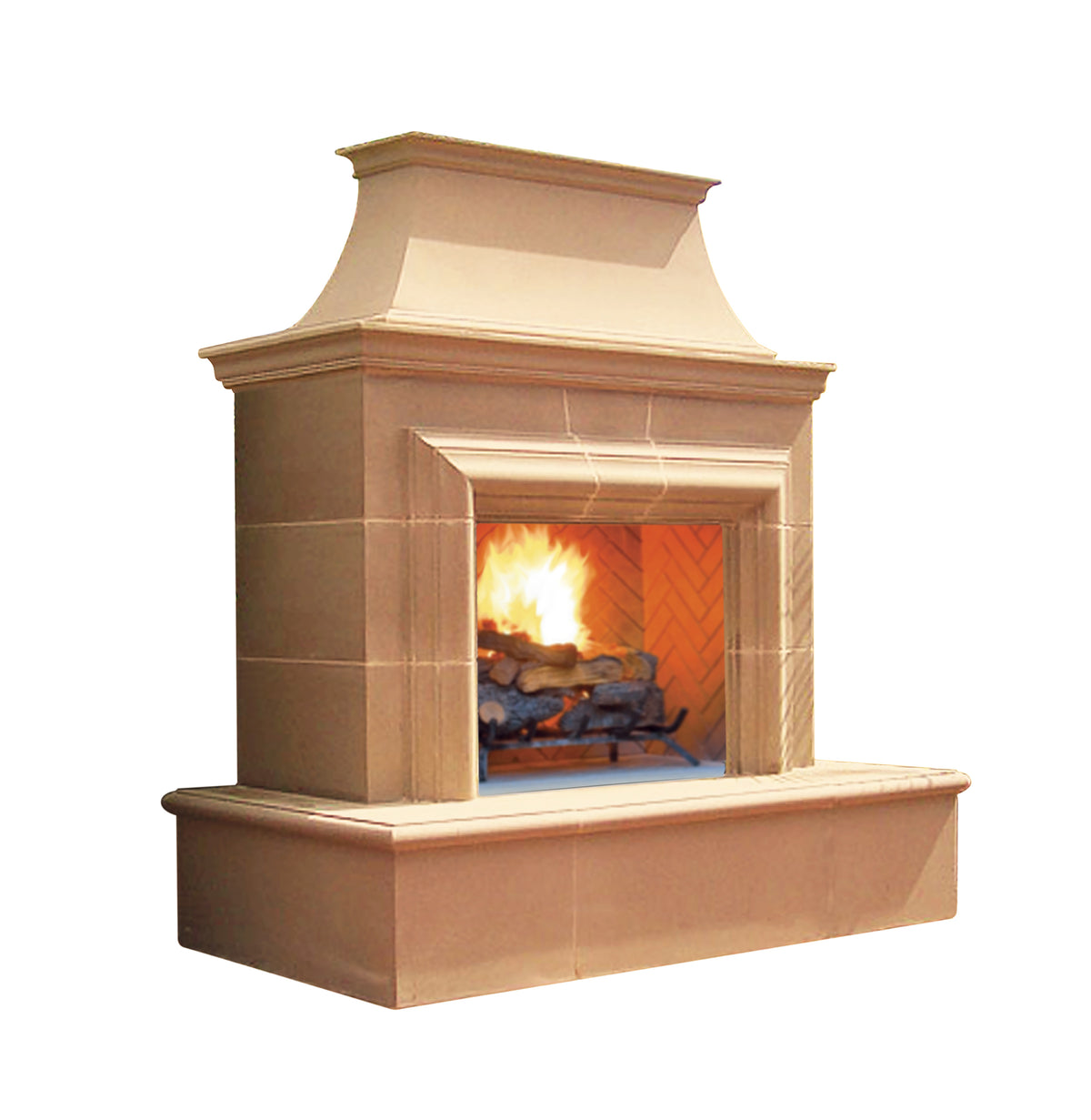 American Fyre Designs 76&quot; Vent-Free Reduced Cordova Fireplace
