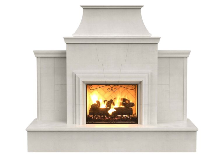American Fyre Designs 110&quot; Vent-Free Grand Cordova Fireplace With Rectangle Extended Bullnose Hearth