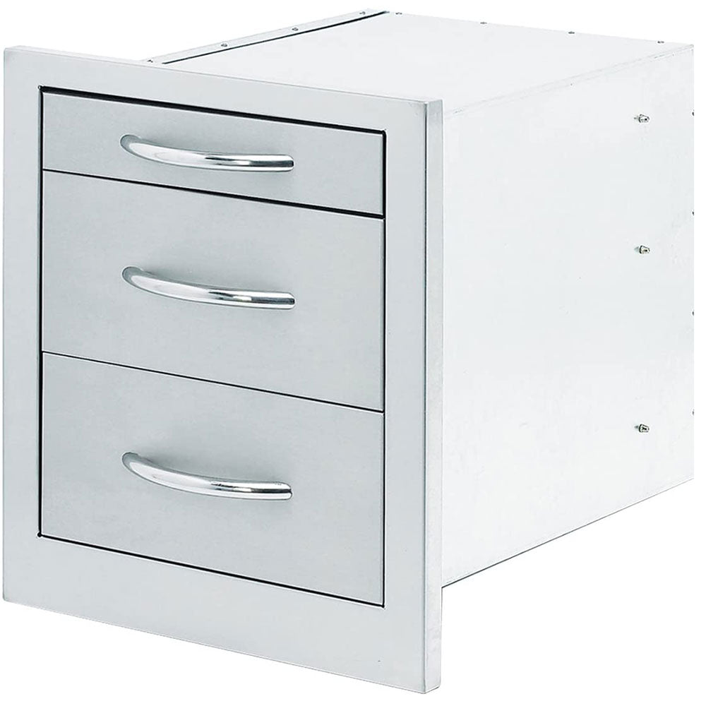 Cal Flame 3 Drawer Storage Wide