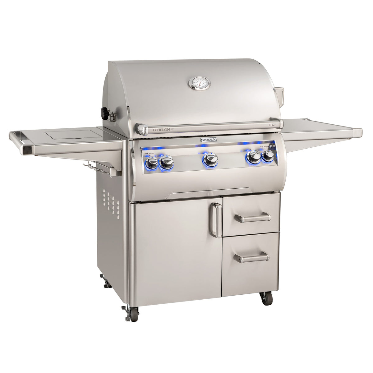 Fire Magic Echelon E660s Portable Grills with Analog Thermometer &amp; Single Side Burner
