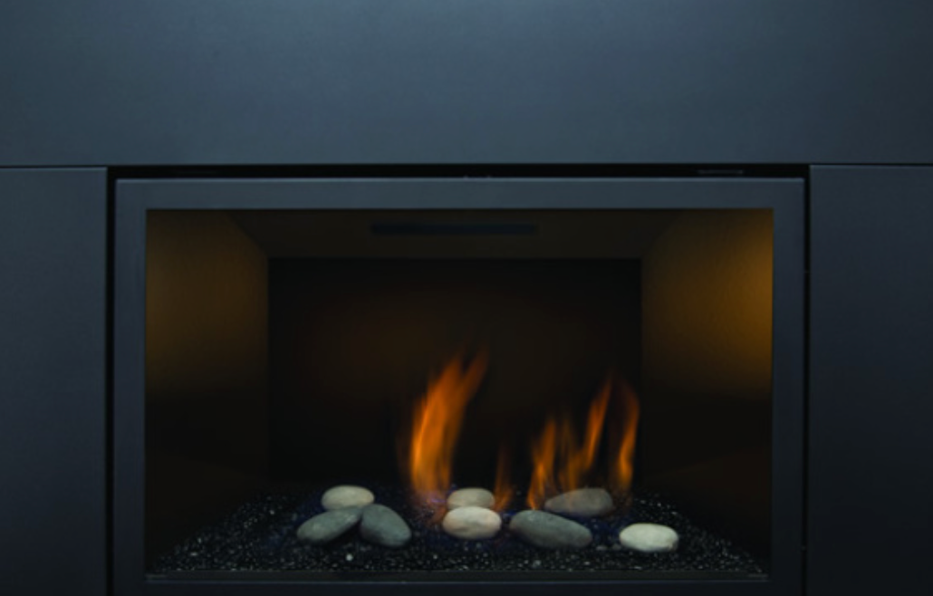 Sierra Flame 30&quot; Abbott Deluxe Direct Vent With Ceramic Brick Panels Natural Gas Fireplace
