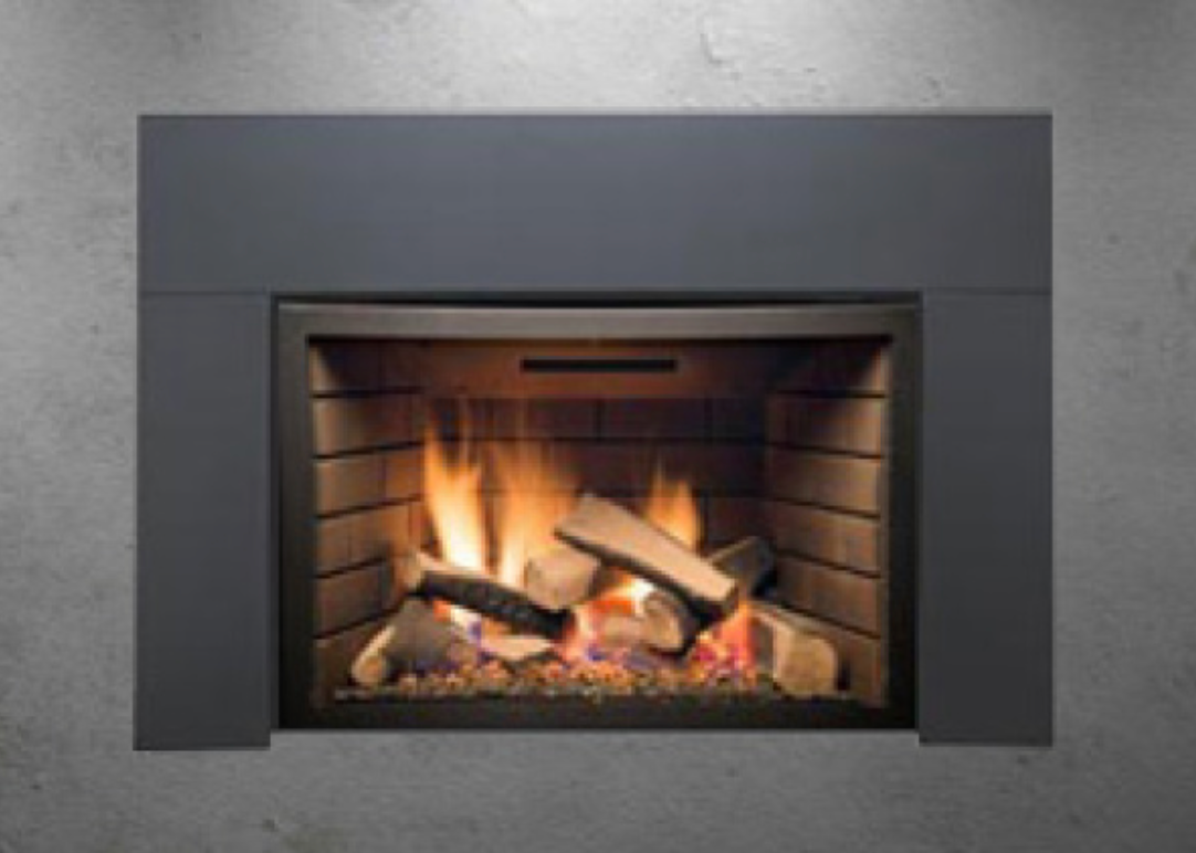 Sierra Flame 30&quot; Abbot Deluxe Direct Vent With Black Porcelain Panels Natural Gas Fireplace