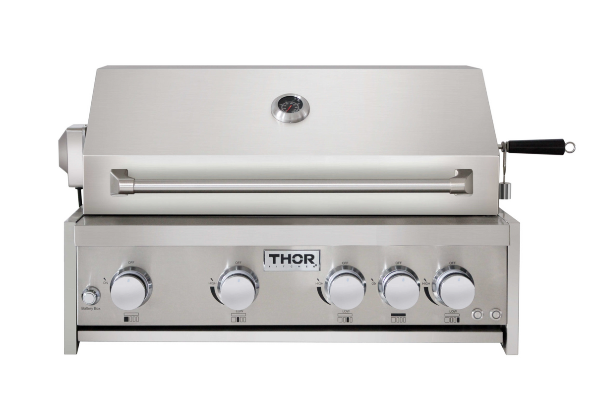 Thor Kitchen 32&quot; 4-Burner Gas BBQ Grill with Rotisserie