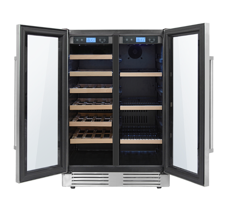 THOR Kitchen 24 Inch Dual Zone Wine Cooler And Beverage Center - 21 Bottle / 95 Can