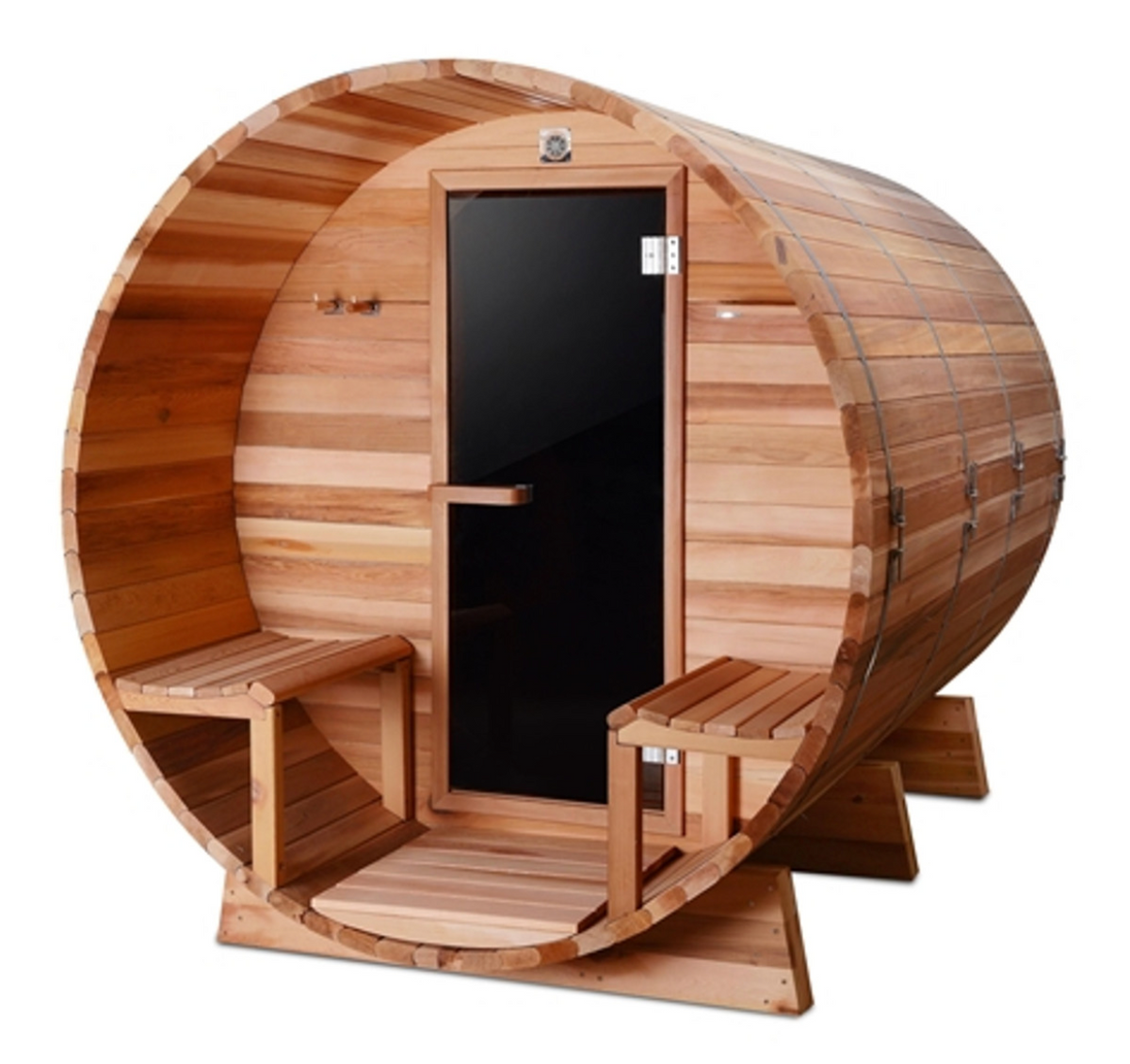 ALEKO Outdoor/Indoor Western Red Cedar Barrel Sauna