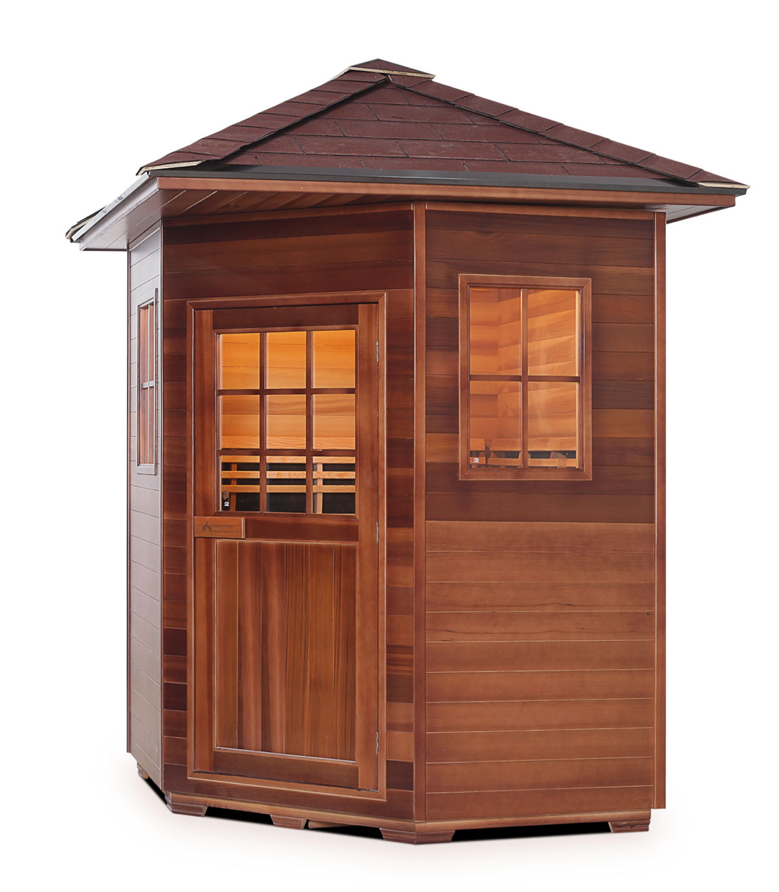 Enlighten Sierra 4 Person Corner Indoor/Outdoor Infrared Sauna
