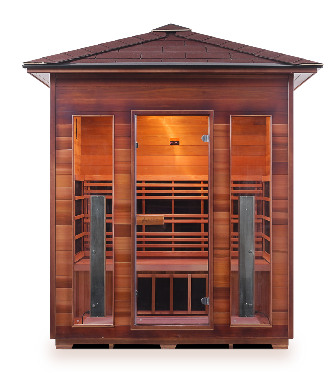 Enlighten Rustic 4 Person Indoor/Outdoor Infrared Sauna