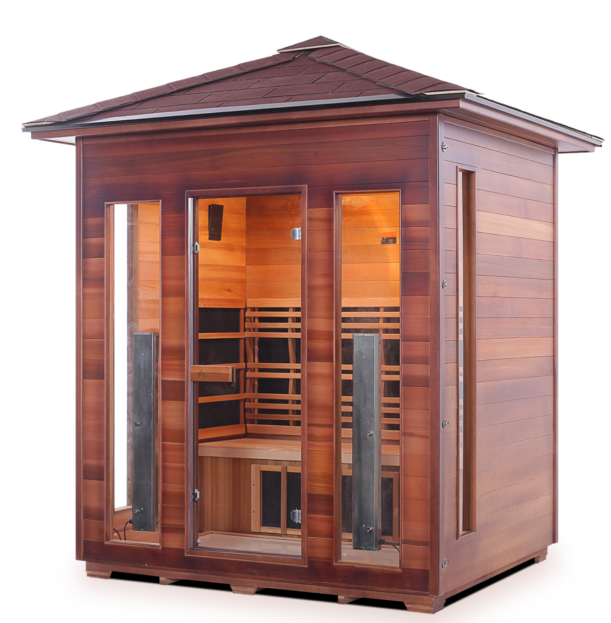 Enlighten Rustic 4 Person Indoor/Outdoor Infrared Sauna