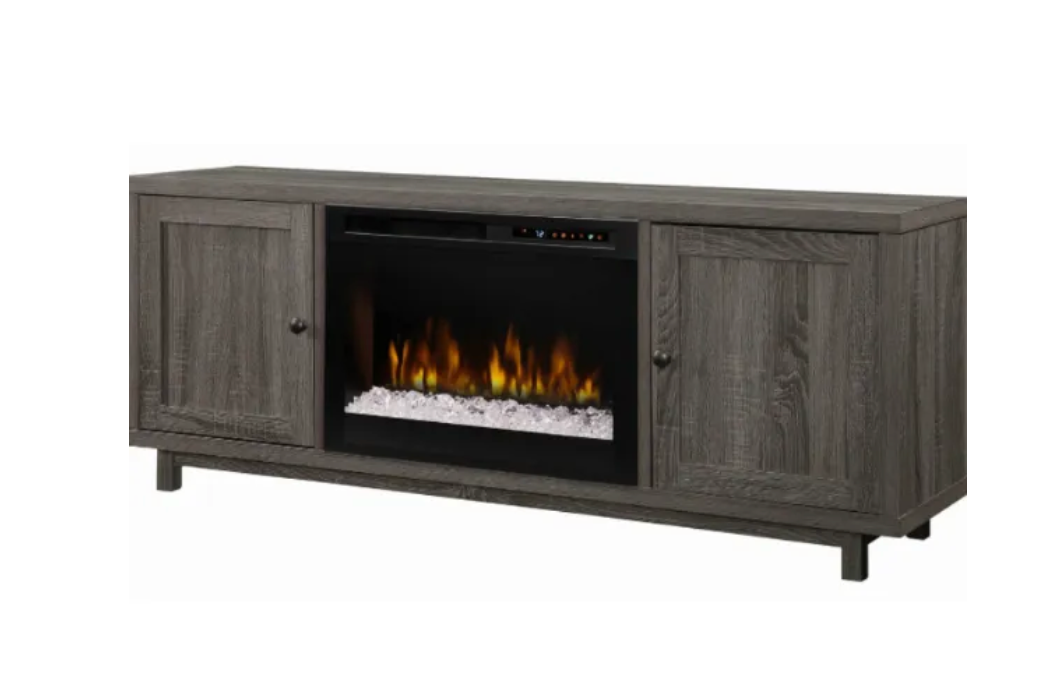 Dimplex Jesse Media Console Electric Fireplace With Glass Ember Bed